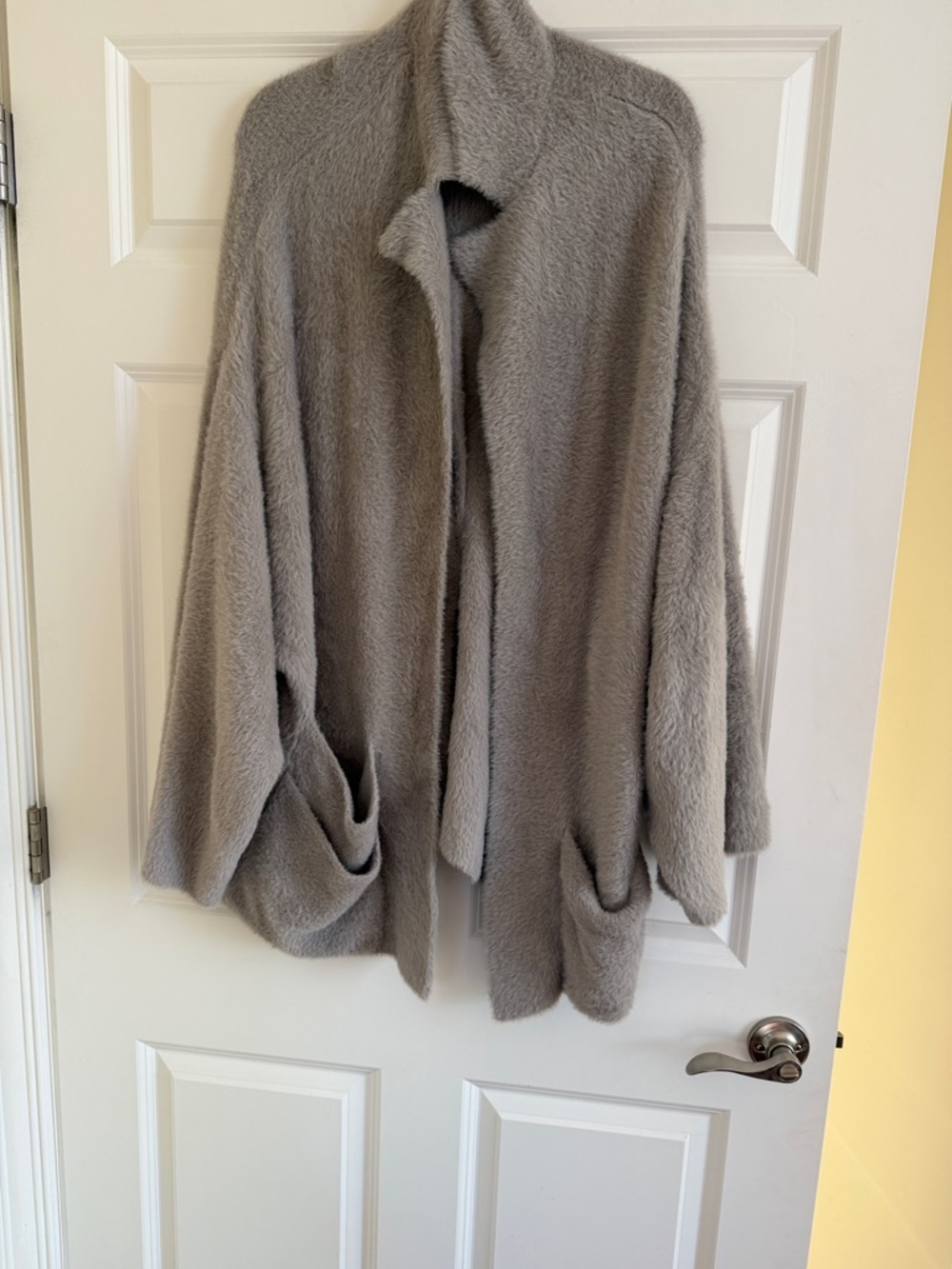 FP One Cozy Open-Front Gray Women's Cape Cardigan